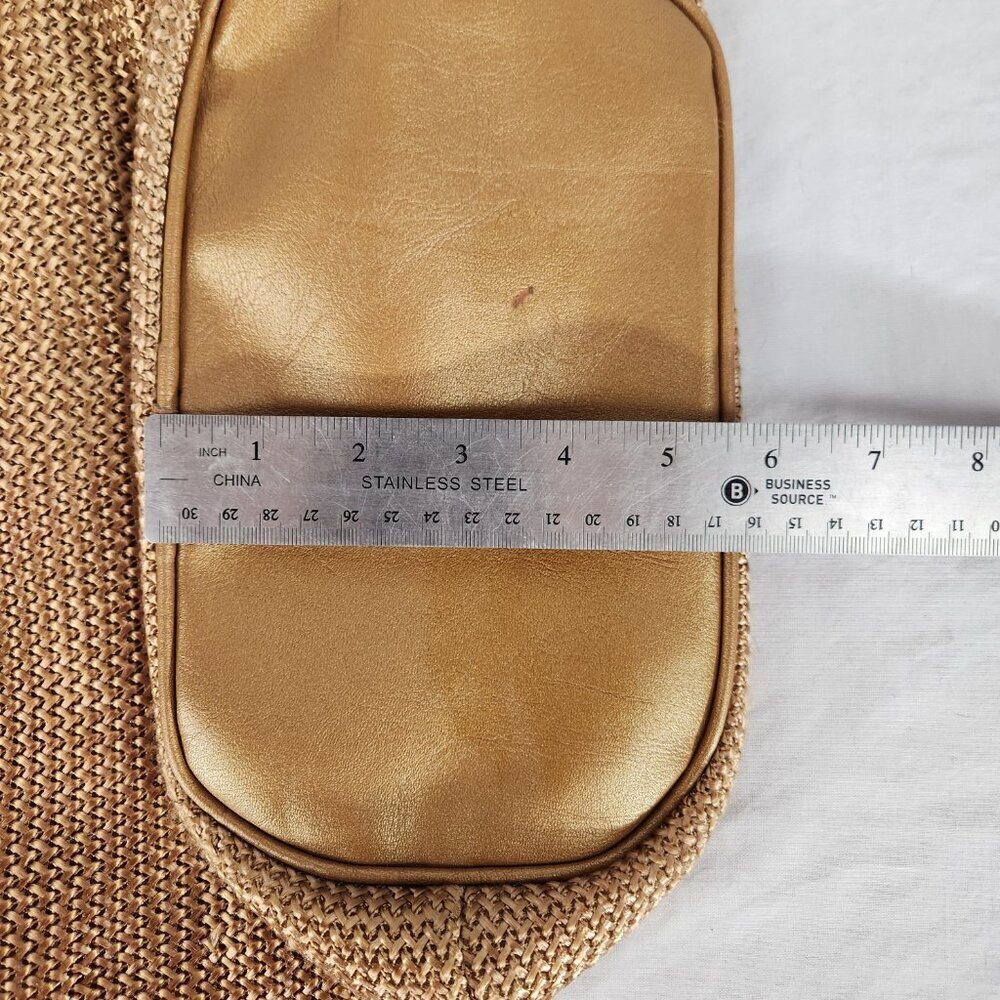 Mondani New York Handbag Woven Gold Tone Evening Formal Purse - Picture 7 of 12